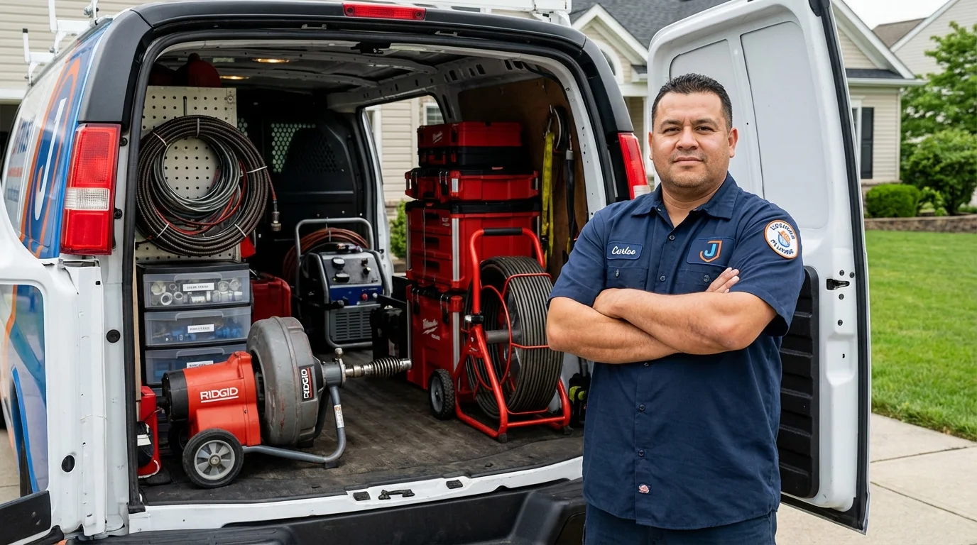 Professional drain cleaning equipment and Johns Plumbing LLC plumber in Cocoa