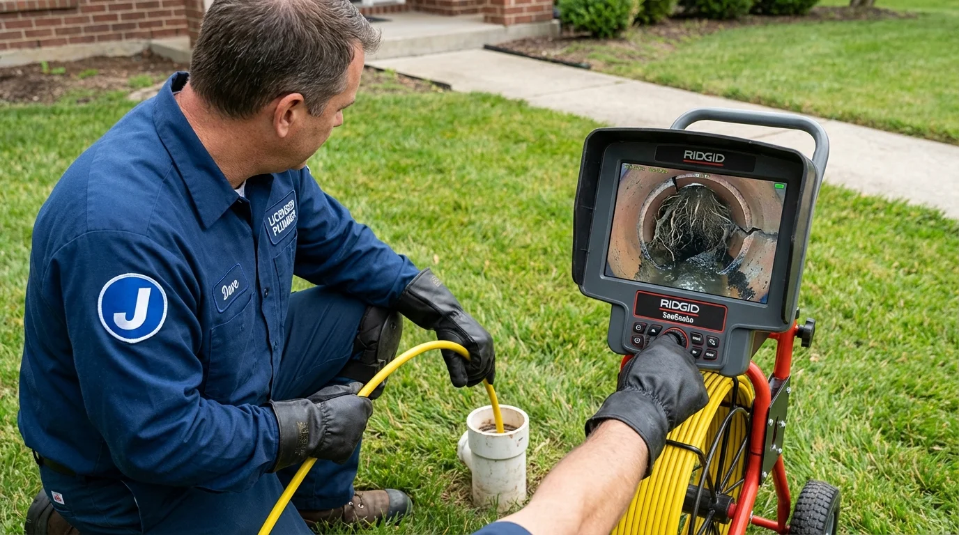Sewer camera inspection being performed by Johns Plumbing LLC in Cocoa